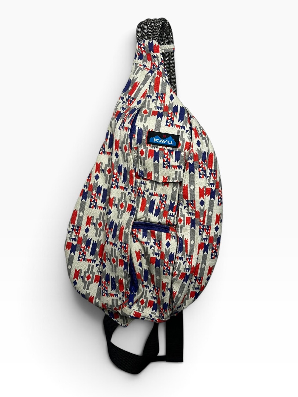 KAVU Rope Sling Bag Tribal Geometric Print Crossbody Backpack